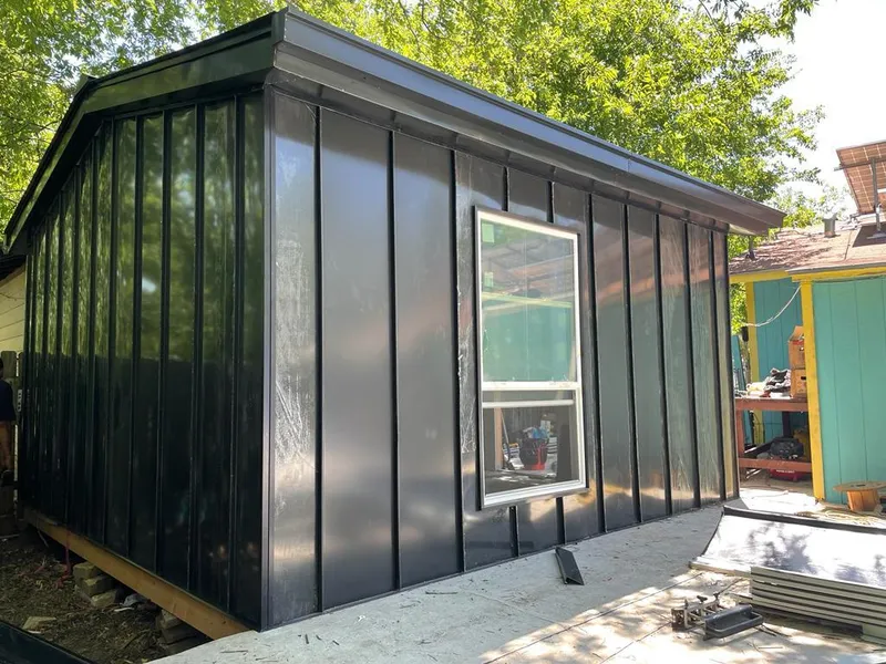 Black standing seam metal wall panels for Metal Roof Installation in Homer Glen